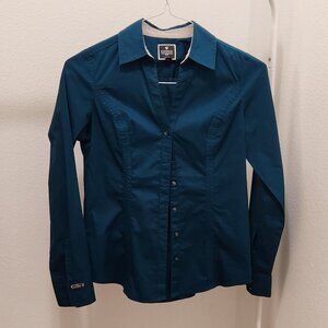 Express - Dark Teal Button Down - Size XS